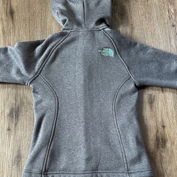 The North Face Kids Gray and Teal Hoodie - Picture 6 of 7